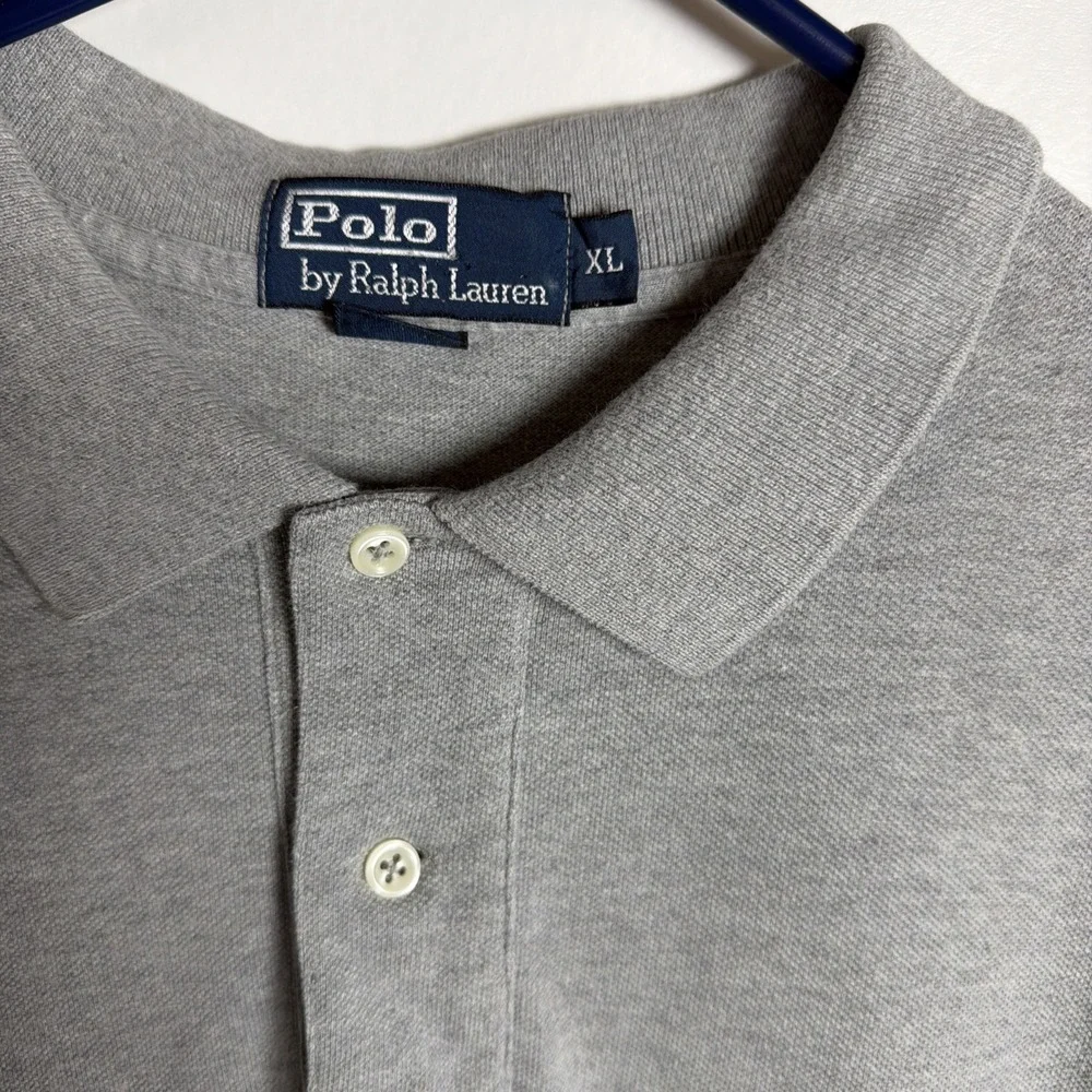 Polo By Ralph Lauren Polo Shirt Mens XL Gray Classic Fit Cotton Pony Logo SS